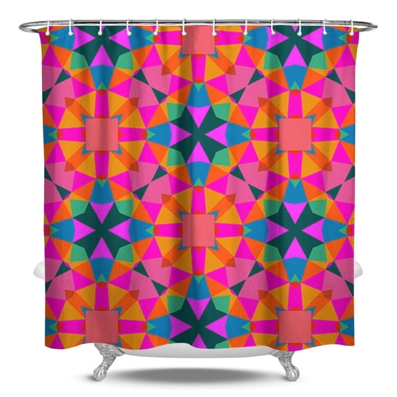 Retro Vintage Shower Curtain Waterproof Bathroom Drapes 84x72 Inch Fade-Resistant Polyester Fabric with 12 Hooks Machine Washable Classic Hotel Style Chic