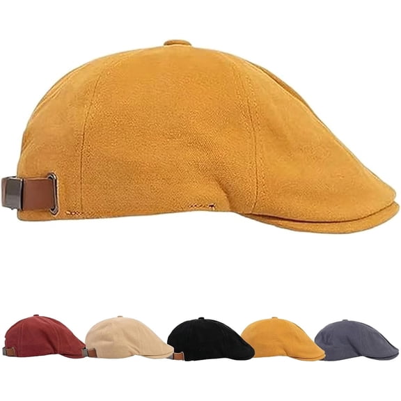 Retro Vintage Street Beret Cap, 2026 New Flat Adjustable Beret Hat, Paperboy & Painter Style for Men and Women, Vintage Solid Elegant Cap, Winter Thick Warm Casual Wear