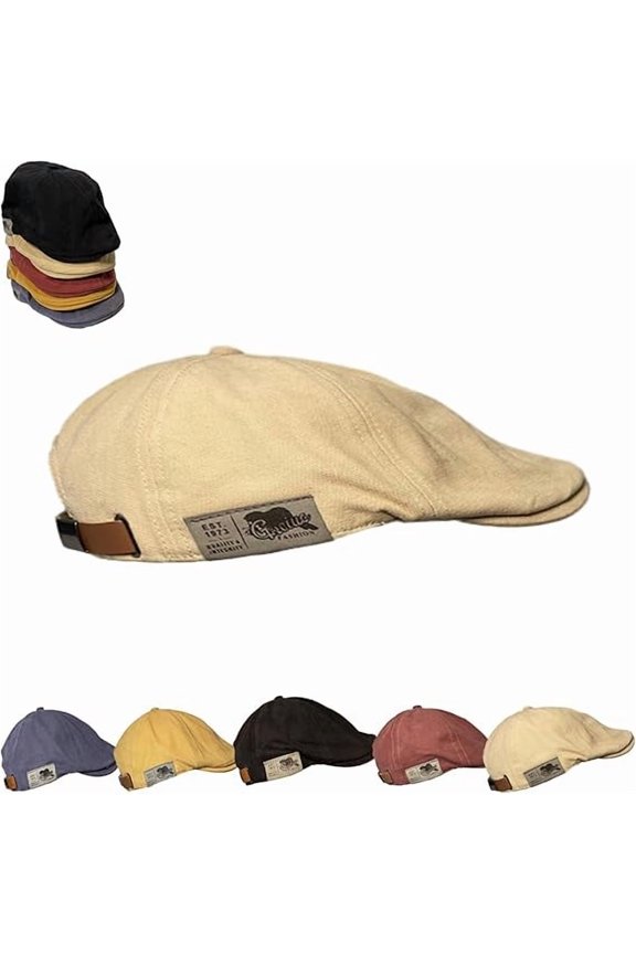 Vintage Street Beret: Adjustable Flat Design, Timelessly Stylish Unisex Headwear(Beige 1 PCS)