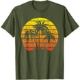 thumbnail image 1 of Retro Vintage Sunset Coco Palm Tree Tropical Beach Unisex T-Shirt for Men Women Kids Toddler, 1 of 5