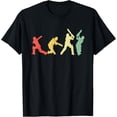 thumbnail image 1 of Retro Vintage Sunset Cricket Sport Funny T-Shirt, 1 of 3