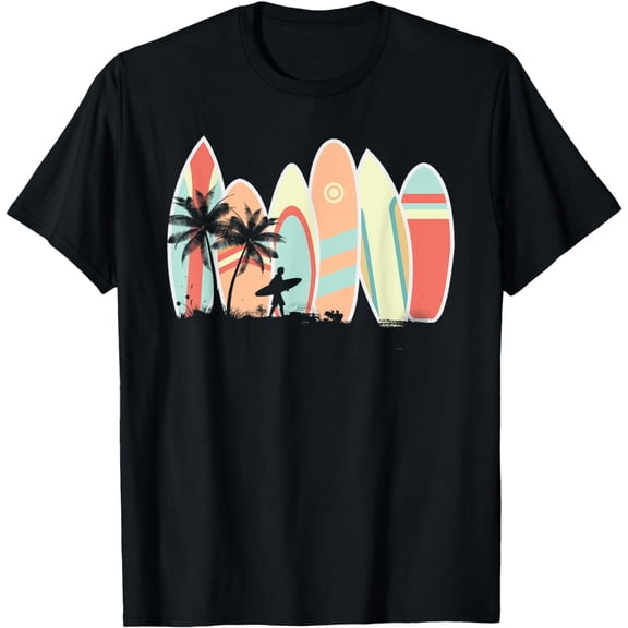 Retro Vintage Surfboard Surfing Surfboarder Wave Surfer T-Shirt