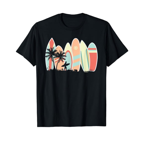 Retro Vintage Surfboard Surfing Surfboarder Wave Surfer T-Shirt