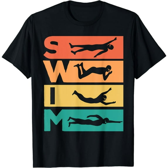 Swimmer Gift Ideas Retro Vintage Swimming Gift For Swimmers T-Shirt