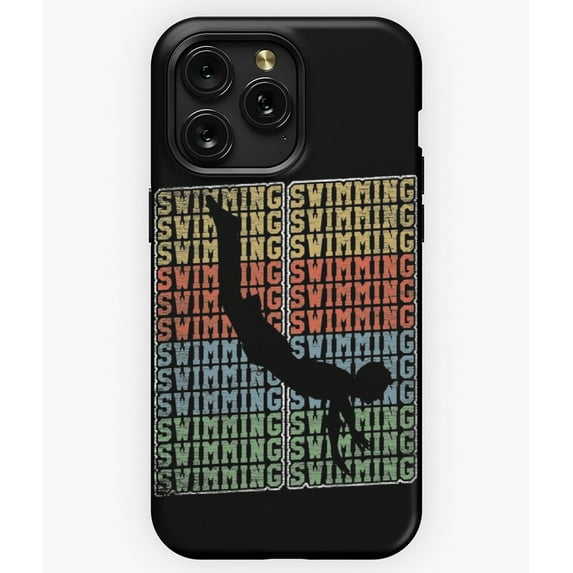 Retro Vintage Swimming Sport Art G1763 Phone Case for iPhone17 16 15 14 13 12 11 Pro Max