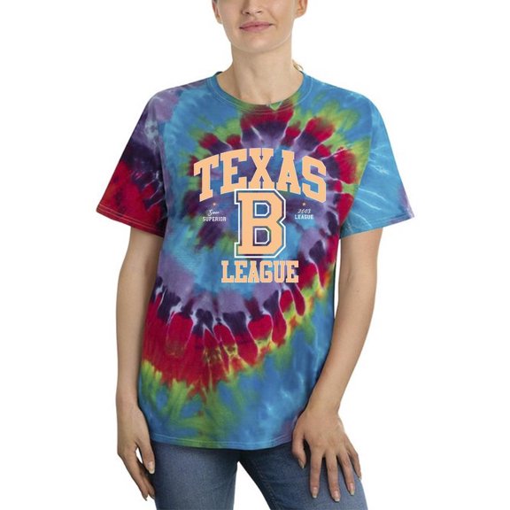Retro Vintage Texas League Tie Dye Spiral Women -Image by Shutterstock, Female x-Large