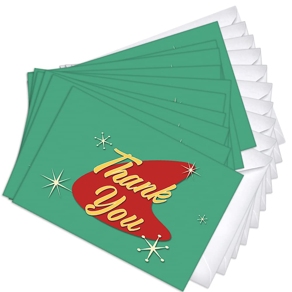 Vintage Sign Thank You Blank Note Greeting Cards | 20 Pack Bulk Set (4X6)