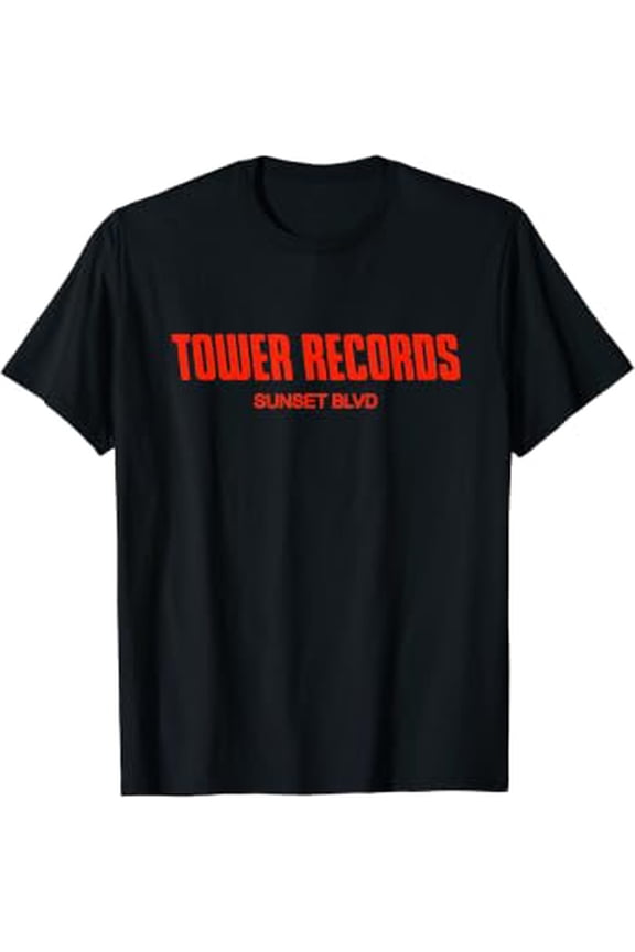 Retro Vintage Tower Record Sunset Blvd Music Hollywood Graphic T-Shirt, Size S-5XL