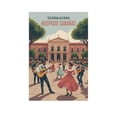 thumbnail image 1 of Retro Vintage Travel Poster Wall Print Hospicio Cabañas Guadalajara Mexico Music And Dance Plaza Scene Print Poster, 1 of 8