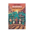 thumbnail image 1 of Retro Vintage Travel Poster Wall Print Marina Cabo San Lucas Los Cabos Mexico Festive Harbor Scenic Coastal Artwork Canvas Poster, 1 of 8