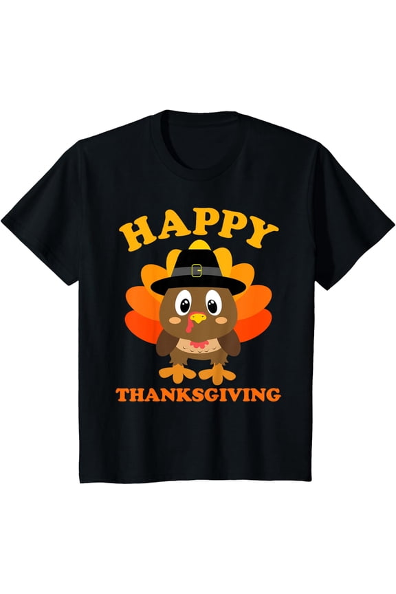 Retro Vintage Turkey Day Boys Girls Fall T-Shirt