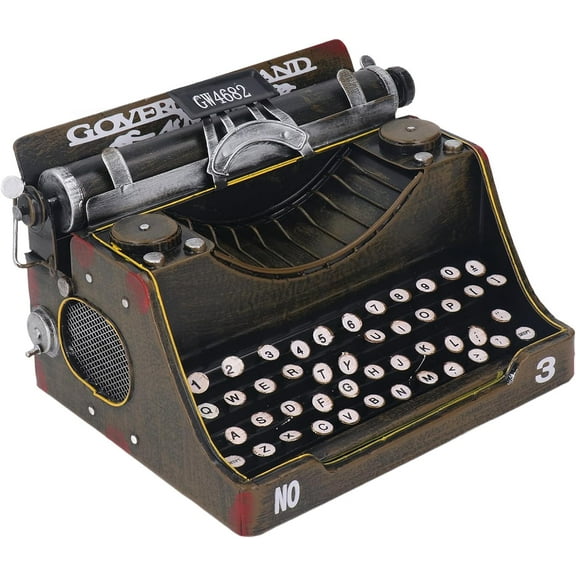 Retro Vintage Typewriter Decoration Handmade Model Prop for Homes Studios Offices, Ideal Gift