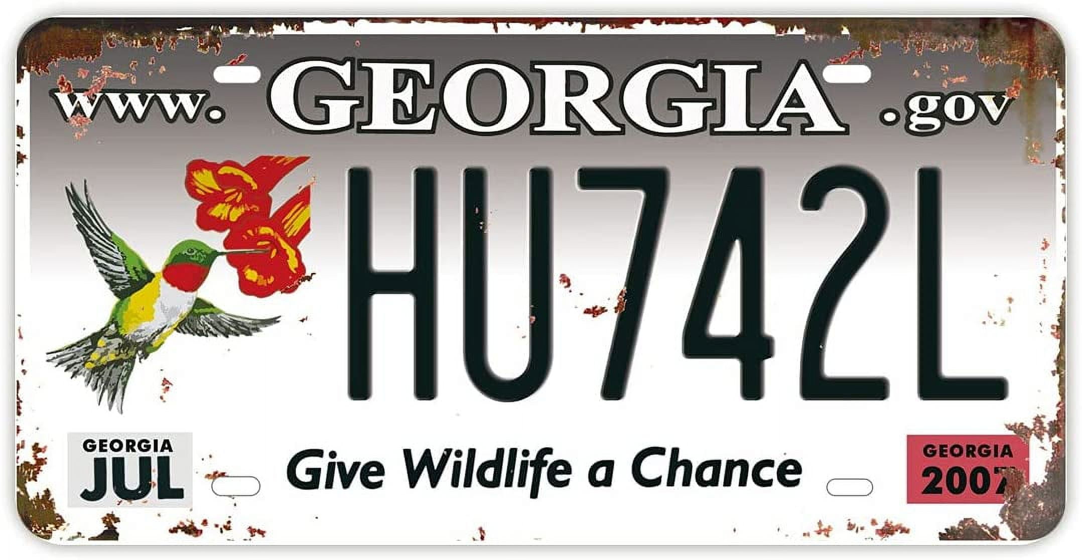 Retro Vintage U.S. State Auto Number Tags, Embossed Metal License