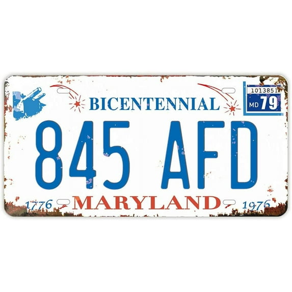Retro Vintage U.S. State Auto Number Tags, Embossed Metal License Plates, 12"x6" (Pennsylvania 0268)