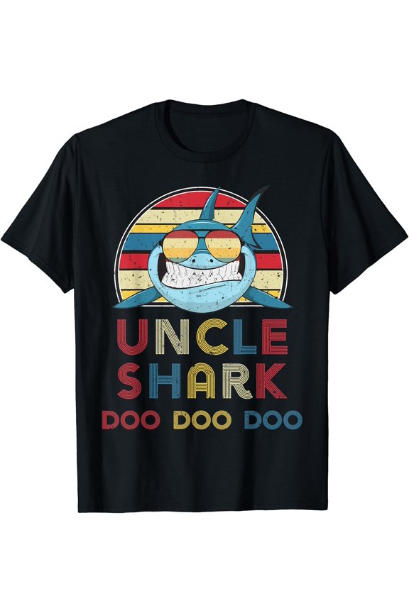 Retro Vintage Uncle Shark Tshirt Gift For Father Men Dad T-Shirt, Unisex T-Shirt