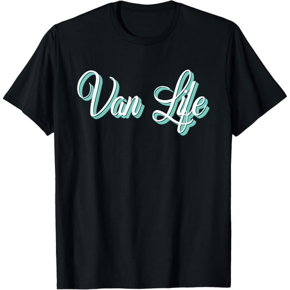 Retro Vintage Van Life is the Real Adventure T-Shirt men and women can wear, black, white, gifts
