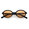 thumbnail image 1 of Retro Vintage Vibe Oval Hipster Boho Fashion Plastic Sunglasses Black - Orange, 1 of 8