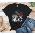 thumbnail image 1 of Retro Vintage Vinyl Record Music Rose Graphic T-Shirt Size S-5XL, 1 of 2