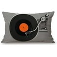 thumbnail image 1 of Retro Vintage Vinyl Record Pillow Covers 12" x 20" Lumbar Pillow Covers Home Decorative Cotton Linen Cushion Case for Sofa Couch Housewarming Family Room Décor, 1 of 6