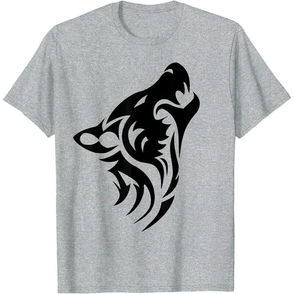 Retro Vintage Wildlife Wolf Symbol Tattoo Style Unisex T-Shirt for Men Women Kids Toddler