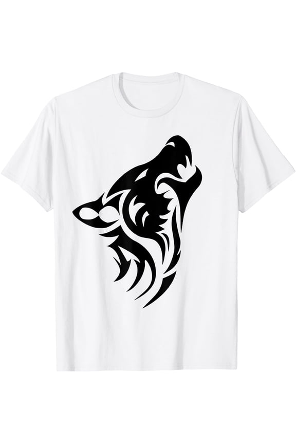 Retro Vintage Wildlife Wolf Symbol Tattoo Style Unisex T-Shirt for Men Women Kids Toddler