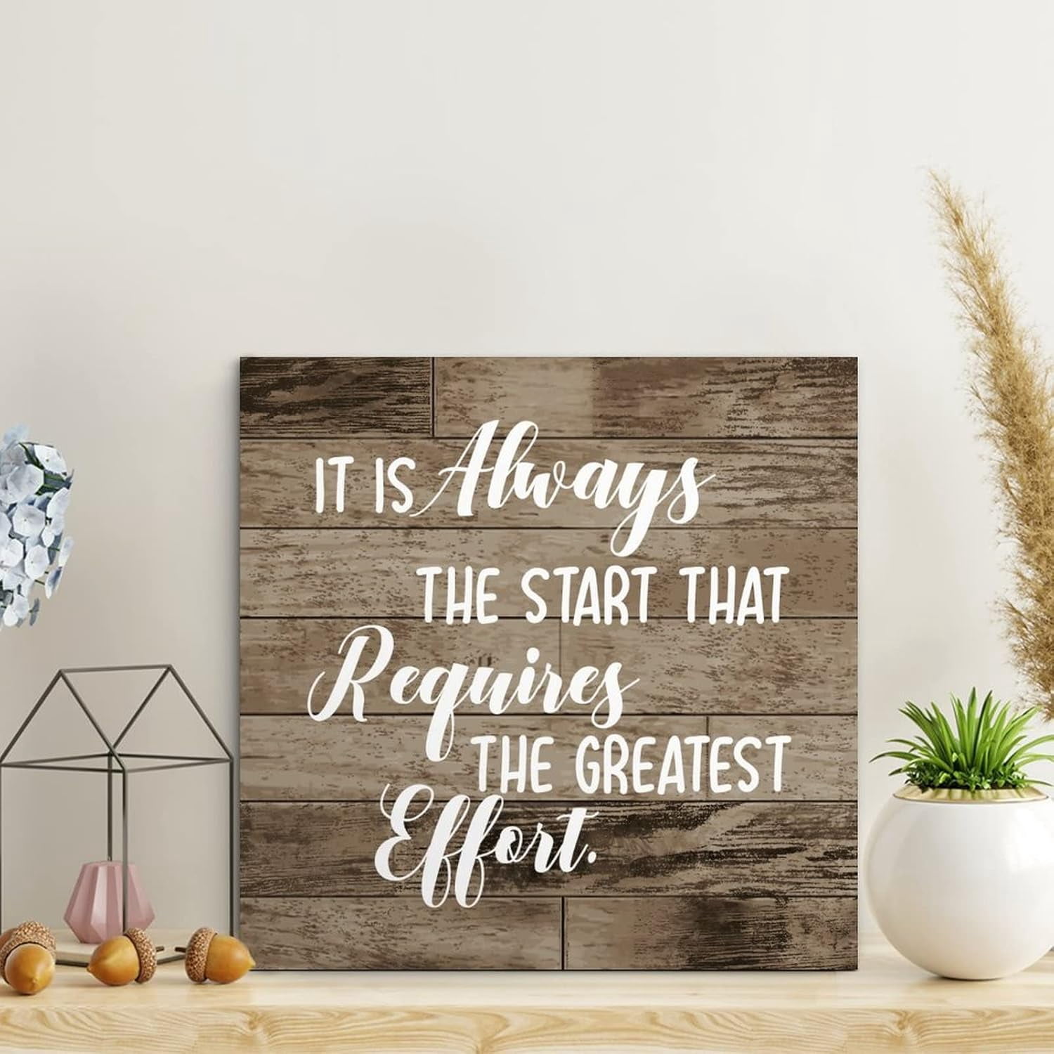 Retro Vintage Wooden Pallet Sign It Is Always The Start Wood Signs ...