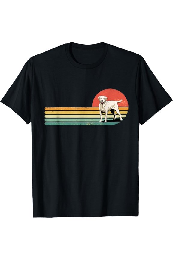 Retro Vintage Yellow Golden Labrador Retriever Dog Lab Owner T-Shirt Size S-5XL