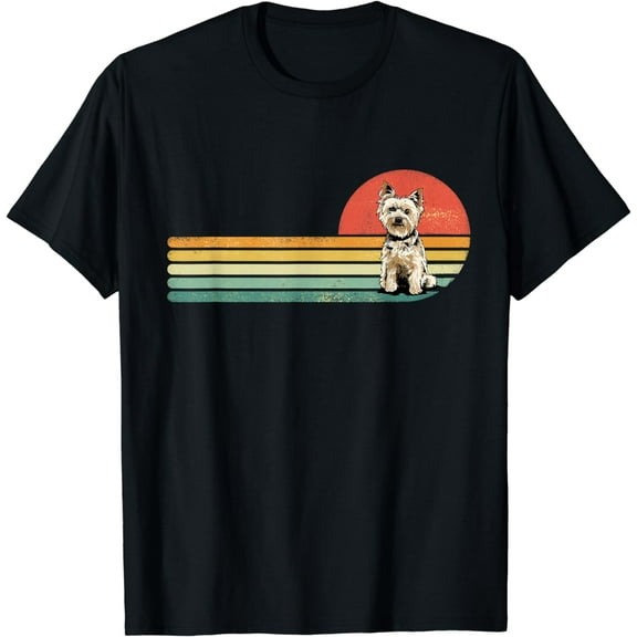 Retro Vintage Yorkshire Terrier Pet Dog Lover Yorkie Mom Dad T-Shirt