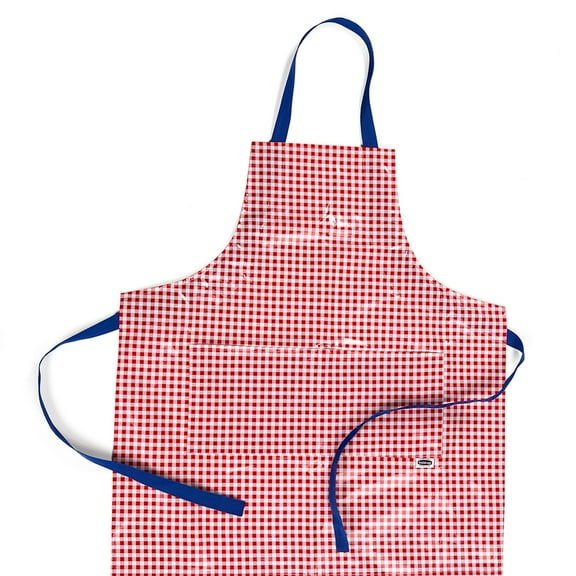 Retro Vinyl Apron Red Gingham