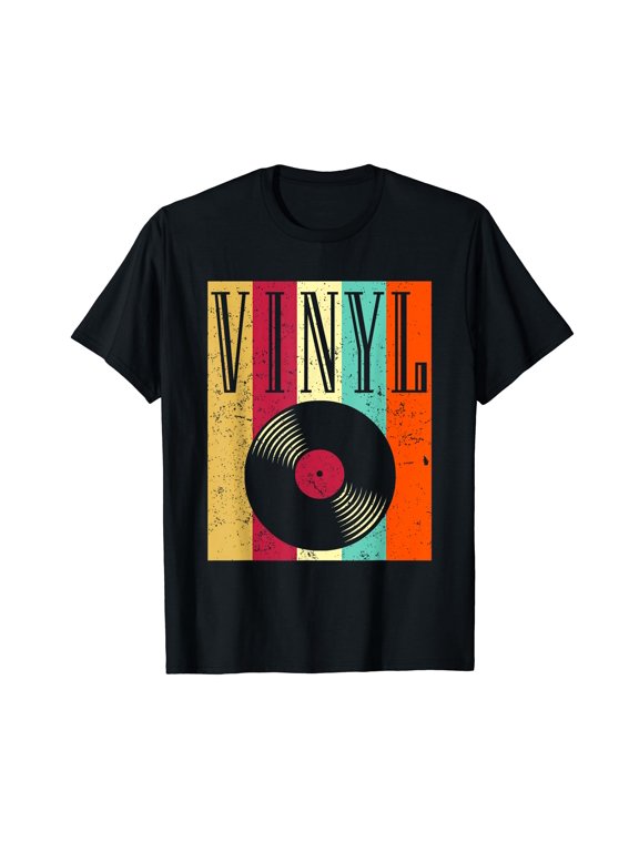 Retro Vinyl Gift Vintage Long-Playing Record Lover T-Shirt for Men Women Cotton Top Tee Fashion Casual Short Sleeves