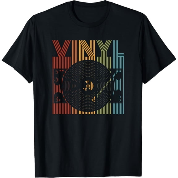 Retro Vinyl LP Records - Vintage Disc T-Shirt