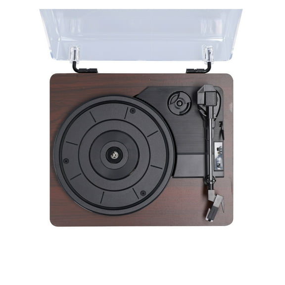 Retro Vinyl Record Player W/ Dustproof Cover Classic Nostalgic Style Record Player 33/45/78RPM Turntables Gramophone Phonograph ,Easy to Use