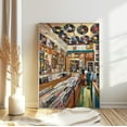 thumbnail image 1 of Retro Vinyl Record Store Poster, Stretched Canvas 16x20in, 1 of 4
