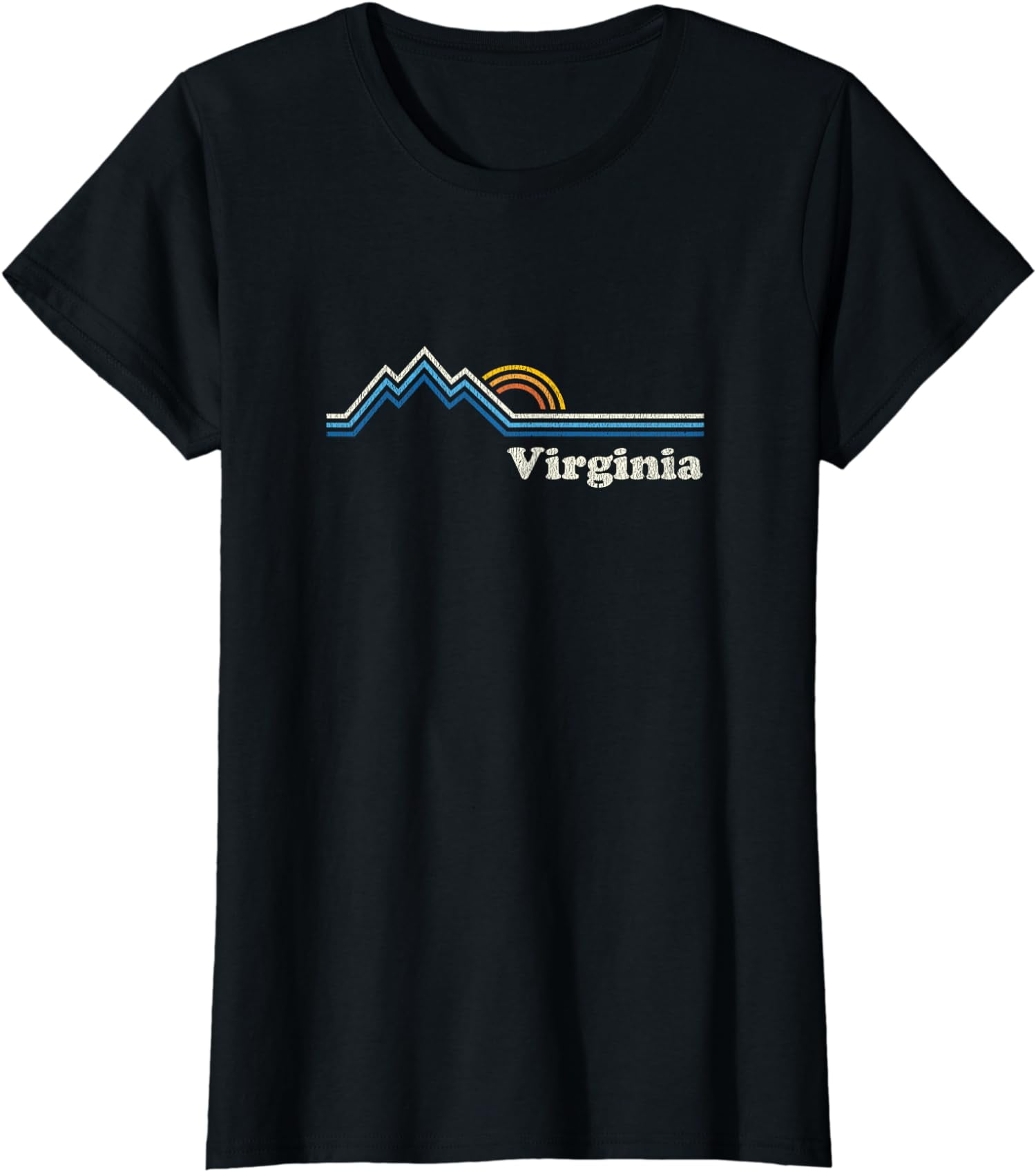 Retro Virginia T Shirt Vintage Sunrise Mountains Tee Design Retro Virginia T Shirt Vintage Sunrise Mountains Tee Design