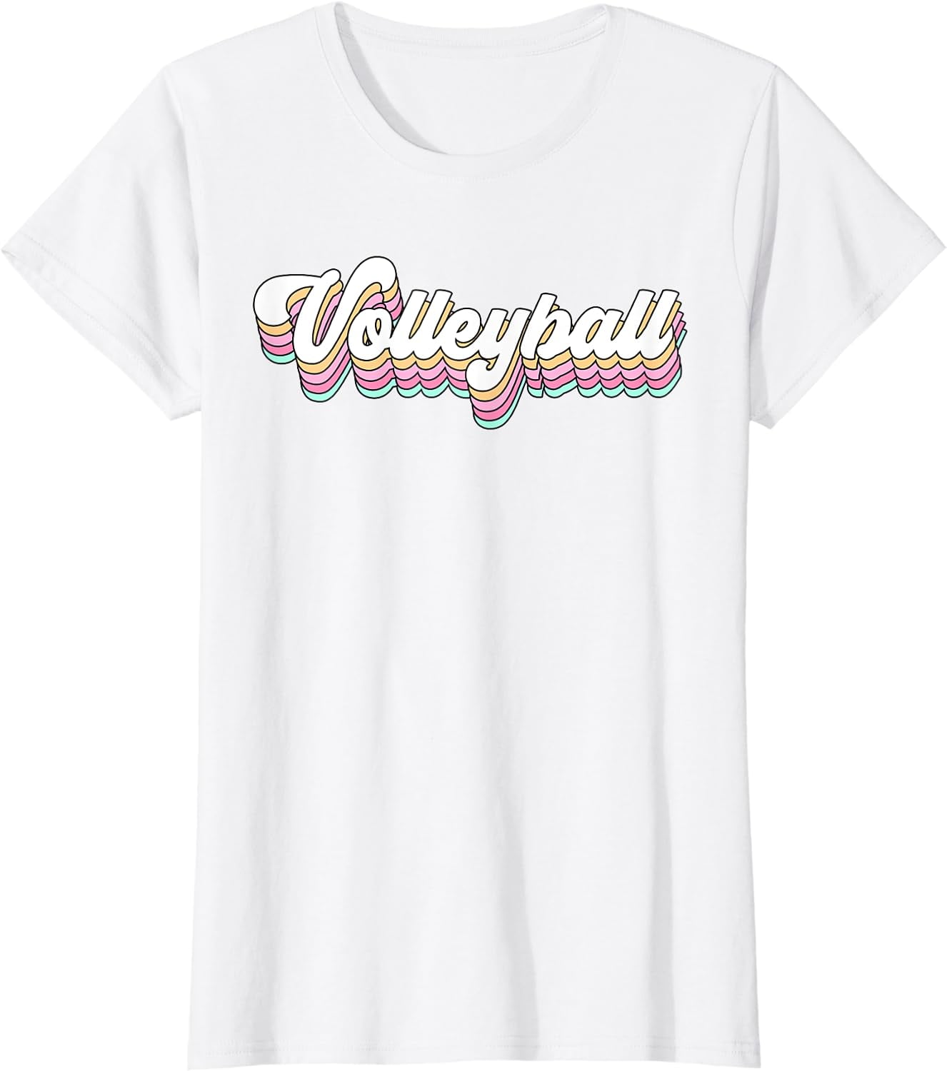 Retro Volleyball Pastel Aesthetic for Teen Girls Women T-Shirt ...