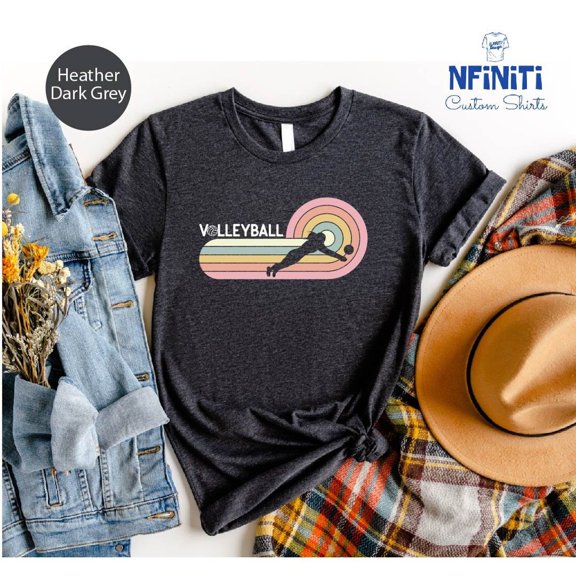 Retro Volleyball Player Shirt: Silhouette Tee All Size S-5Xl