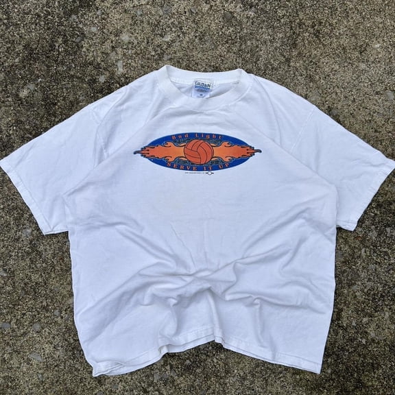 Retro Volleyball Serve It Up Tee Bud Light Beer Graphic Vintage Sports Style Shirt Summer Court Play Design Unisex Cotton T-Shirt, Sizes S-5XL