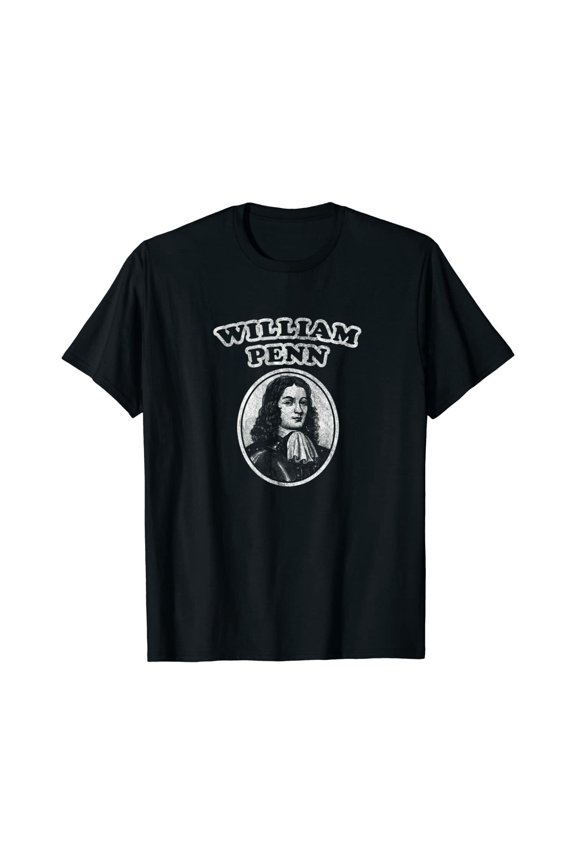 Retro WILLIAM PENN Old School Vintage T-Shirt by Turbo Volcano *NEW* 10 Colors