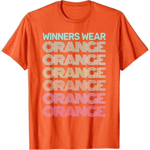 Retro WINNERS WEAR ORANGE Team Color War Game Summer Camp T-Shirt