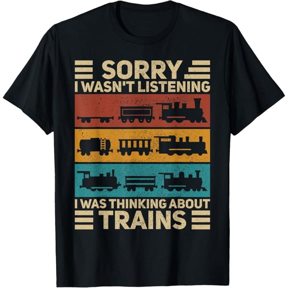 Retro Wagon Train Lover Model Railroad Conductor Funny Train T-Shirt
