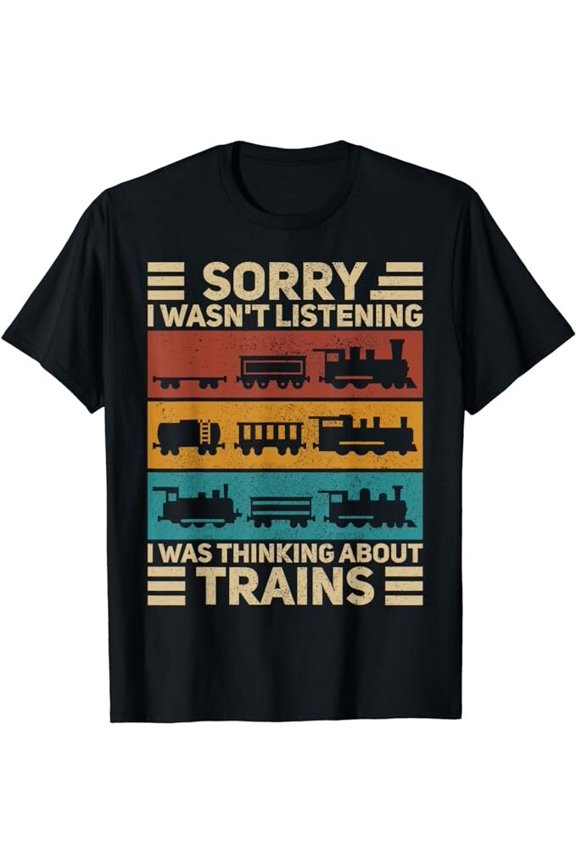 Retro Wagon Train Lover Model Railroad Conductor Funny Train T-Shirt