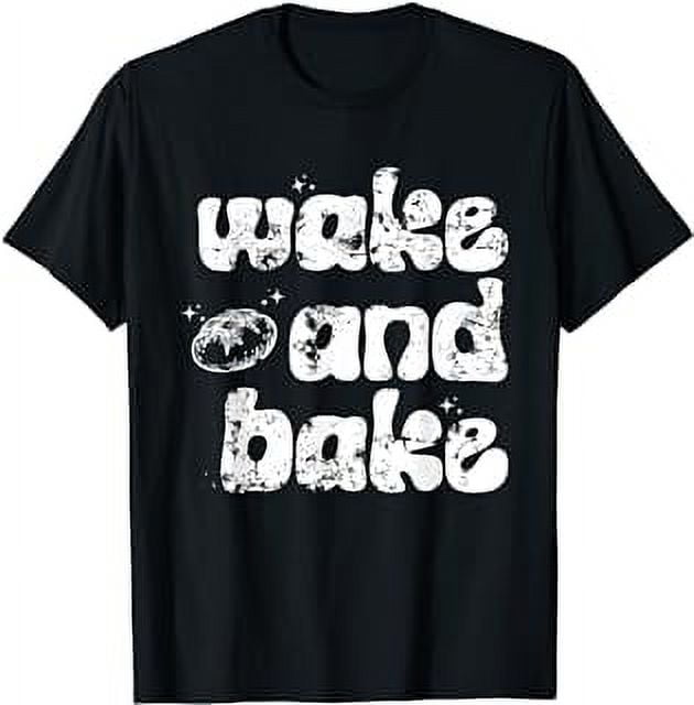 Retro Wake and Bake Funny Sourdough Starter Bread Baking T-Shirt ...