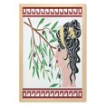 thumbnail image 1 of Retro Wall Art with Frame, Mythological Aphrodite Profile and Olive Branch Greek Borders Framework Print, Printed Fabric Poster for Bathroom Living Room Dorms, 23" x 35", Multicolor, by Ambesonne, 1 of 2