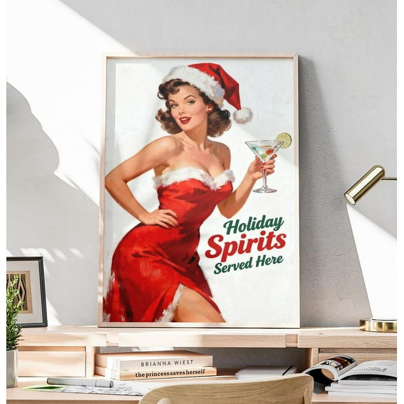 Retro Wall Art Spirits Poster Vintage Pin Up Girl Home Decor Retro Woman, Unframed Poster Size 8x12 F03.1.21l462