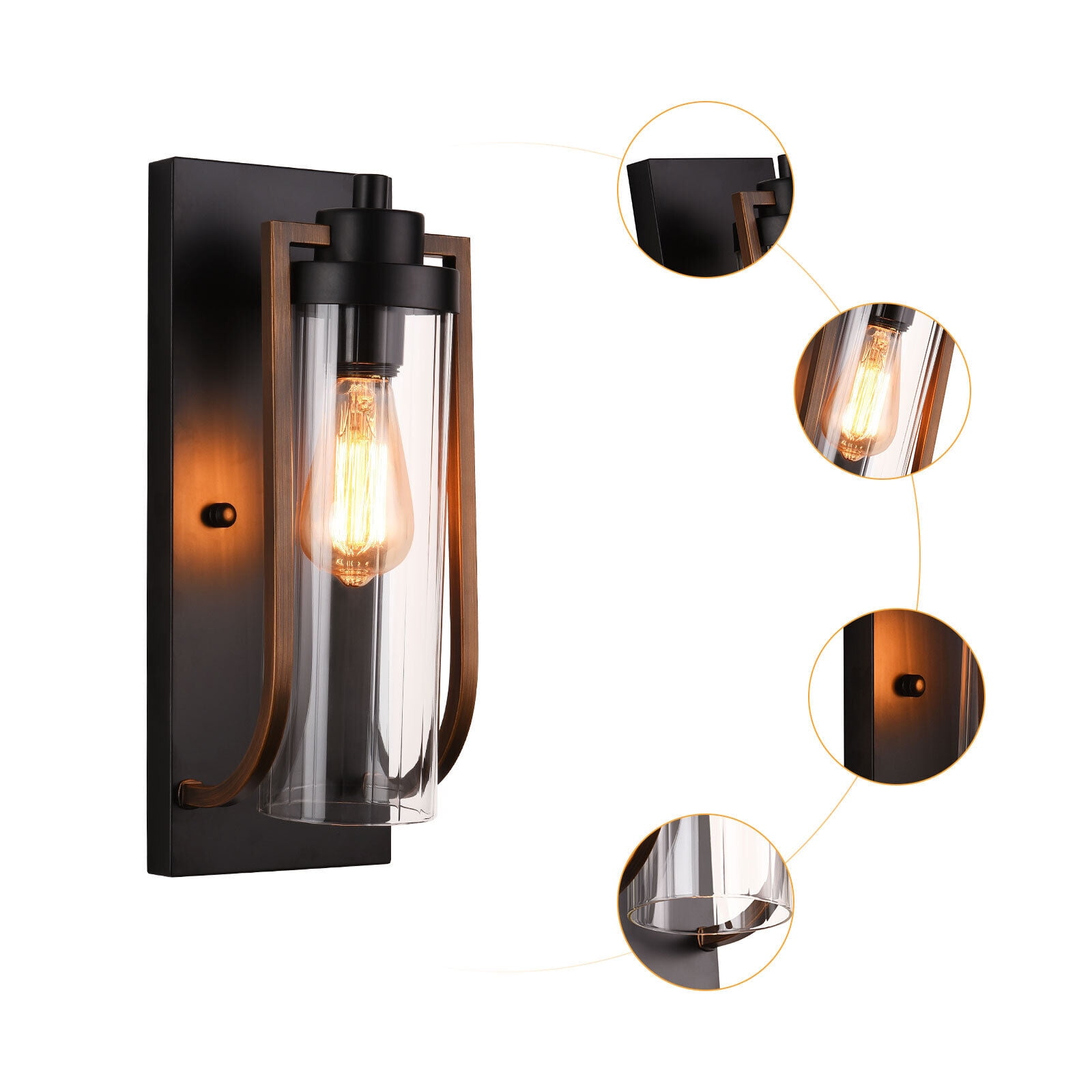 Retro Wall Light Outdoor Wall Lamp Balcony Porch Patio Wall Sconce Lighting Decor Fixture