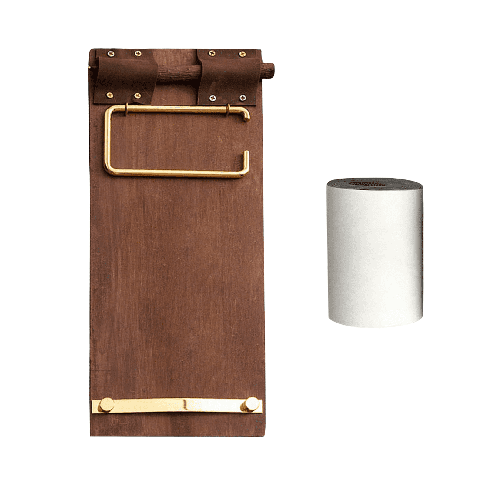 Retro Wall-Mountable Scroll Notebook - Replaceable Kraft Paper Roll ...