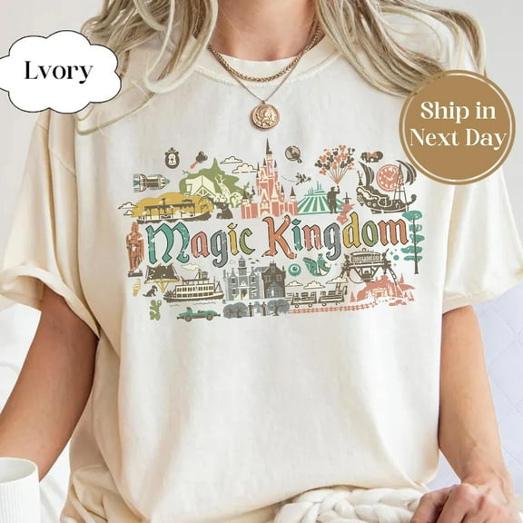 Retro Walt Disney World Shirt, Magic Kingdom Shirt, Disneyworld Shirt, Magical Castle Shirt, Disney Trip Tee, Disney Vacation,S-5XL Shirt