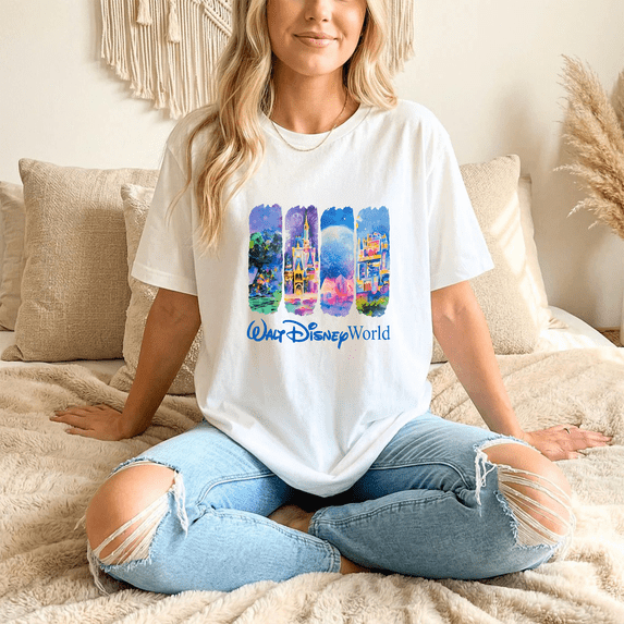 Retro Walt Disneyworld Vintage Magic Castle Trip T-Shirt All Size S-5XL