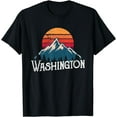 thumbnail image 1 of Retro Washington WN Mountains State Outdoor T-Shirt, 1 of 3
