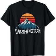 Retro Washington WN Mountains State Outdoor T-Shirt